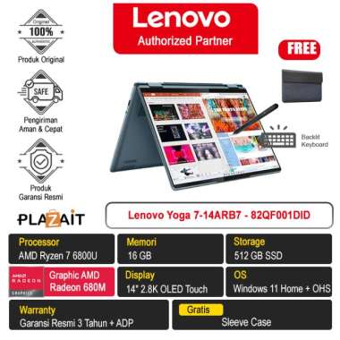 Jual Yoga 7 Ryzen 7 6800 U Original Murah - Harga Diskon Agustus