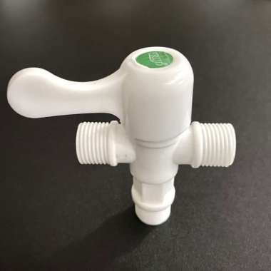 Stop Kran Cabang T MURAH F52 - Stop Keran air Shower Tee Plastik PVC F512 DOUBLE