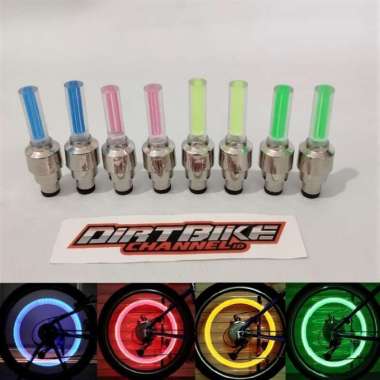 TUTUP PENTIL LED LAMPU WARNA SUPERMOTO SEPEDA MOBIL Merah