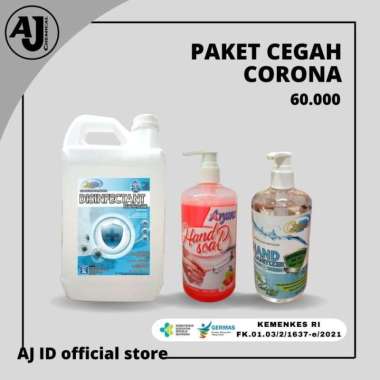 Paket Perlindungan Keluarga (Disinfektan + Handsoap + Handsanitizer)