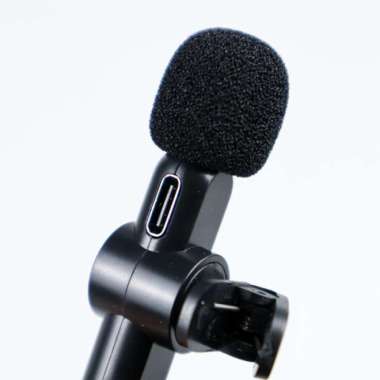 MICROPHONE WIRELESS 2 TRANSMITTER USB TYPE C - MIC SMARTPHONE HP G10 Black