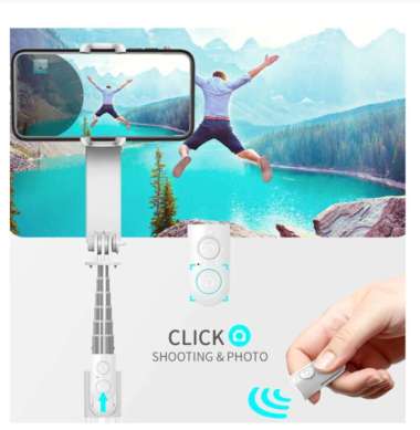 GIMBAL STABILIZER L09 SELFIE STICK TRIPOD SHOOTER LAMPU HP SMARTPHONE L09