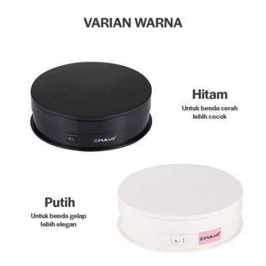 DISPLAY PUTAR TURNTABLE TURN TABLE ROTARY ROTASI 360 15CM - BISA 10KG Putih