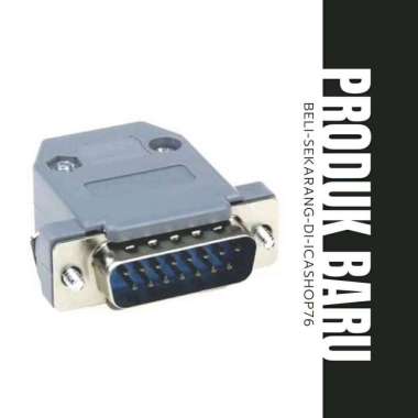 COVER DB15 / CON SOLDER DB15 MALE 2 BARIS + COVER PLASTIK