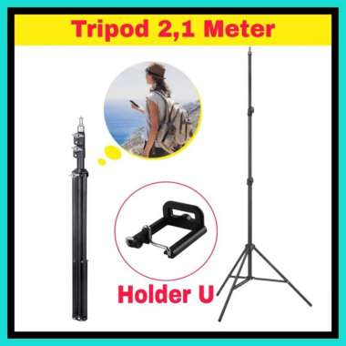 TRIPOD HP 210CM - Tripod Kamera 2,1 meter + Holder U TRIPOD+HOLDER U