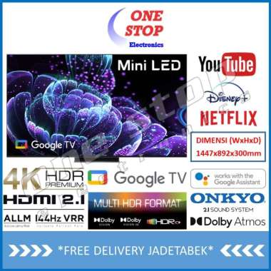 [GARANSI RESMI] TCL 65C835 Mini LED QLED 4K UHD Smart Google TV w/ 144Hz VRR 65 Inch