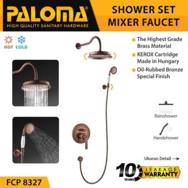 PALOMA FCP 8327 Keran Mixer Shower Tanam Set Dinding Tembok Kran Air