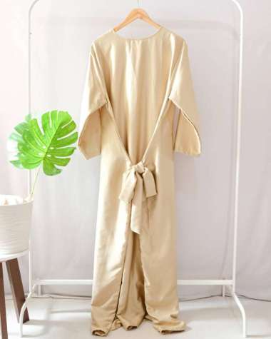 KAFTAN IKAT INNER KAFTAN PEREMPUAN TUNIK SATIN KAFTAN POLOS SATIN LEBARAN KONDANGAN PREMIUM LONG DRE