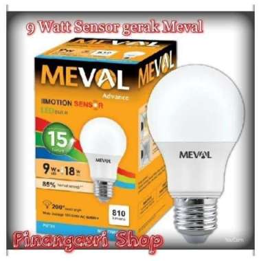Motion Sensor Meval 9w 9WATT Lampu Led Sensor Gerak meval 9 w 9Watt
