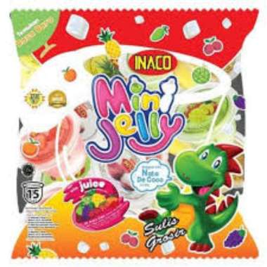 Inaco mini jelly jeli puding agar rasa buah nata de coco Inaco isi 5 cups pcs biji
