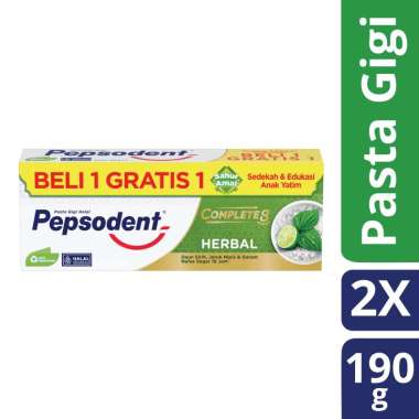 Promo Harga Pepsodent Pasta Gigi Action 123 Herbal 190 gr - Blibli