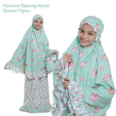 PUSAT GROSIR MUKENA KEPANG RACHEL HIJAU ANAK