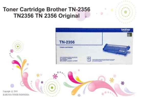 Toner cartridge Brother TN-2356 TN2356 TN 2356 original asli Monochrome