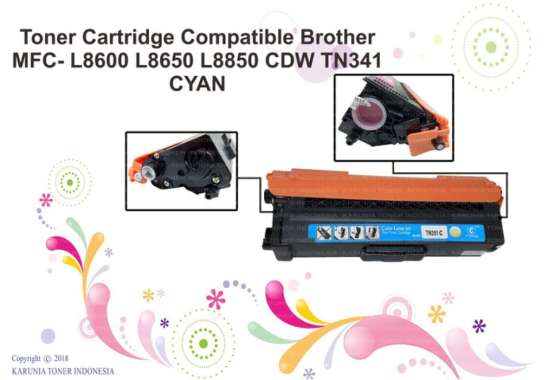 Toner Cartridge Compatible Brother MFC- L8600 L8650 L8850 CDW TN341 C Biru