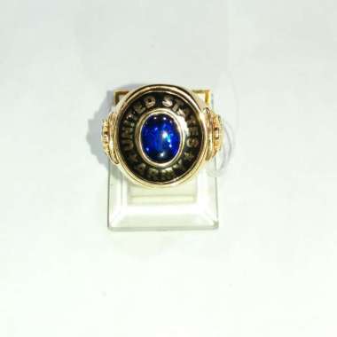 Cincin Laki King Blue Safir Emas Kuning 700