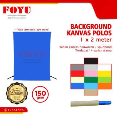 Background Backdrop Foto Kanvas Nonwoven Spunbond Polos Tebal 1x2 Mtr abu-abu muda (KP03)