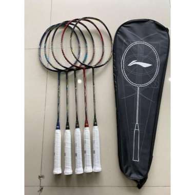 RAKET BADMINTON BULUTANGKIS LINING TURBO CHARGING Z BOOST COMBAT ORIGI RAKET+TAS COVER B NAVY SILVER