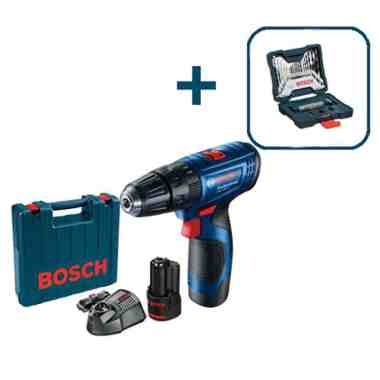 Bosch Bor Tembok Baterai dengan Mata Bor 33 X-Line Set GSB 120-LI GEN3