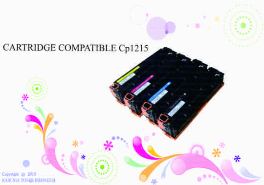 Cartridge Compatible Toner For Printer HP LaserJet CP1215 CP1515n 125A - Cyan Biru
