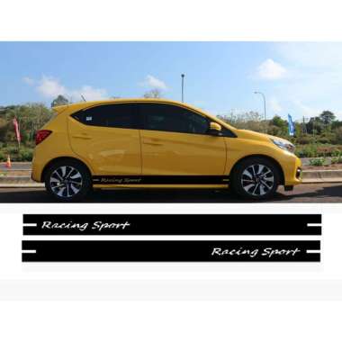 Stiker Body Mobil Cutting Sticker Racing Striping Racing Sport Hitam
