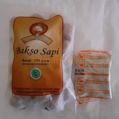 [Plus Bumbu Kuah] Bakso Daging Sapi Son Haji Sony Lampung Asli Kemasan 350 Gram