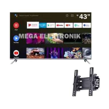 Changhong L43H7 LED Android TV with Bracket TV [43 Inch] Unit Only hitam polos JABODETABEK