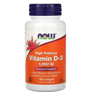 Now Vitamin D-3 1000iu 180sg