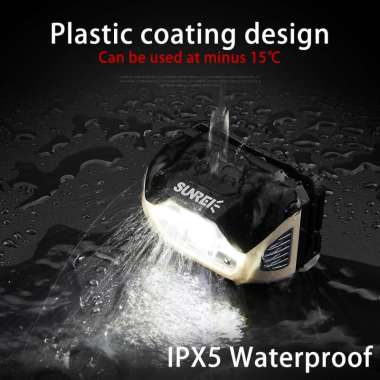 Headlamp Sunrei Lampu Kepala Muye1 400 Lumens Hitam