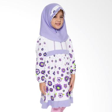 4 You Sweet Flower Moslem Long Dress - Ungu