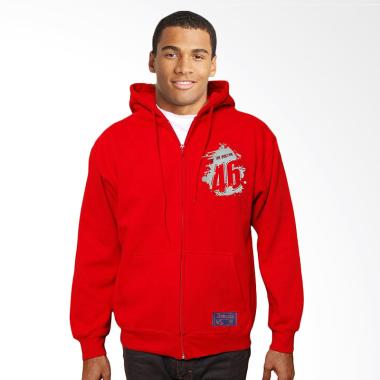 Fantasia The Doctor 46 Jaket Hoodie Pria - Merah