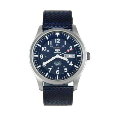 Seiko 5 Military Automatic Sports - ... K1 - Tali Nylon Biru Navy