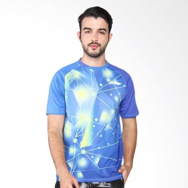 Li Ning RN Tee Kaos Badminton Pria - Blue ATSL383-3