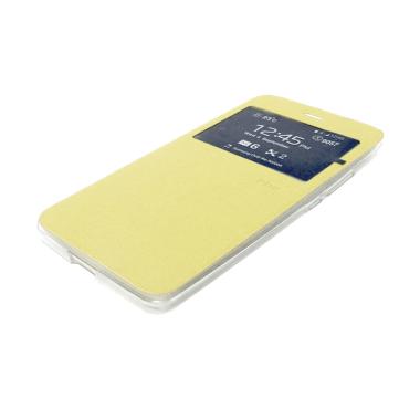 Ume Leather Flip Cover Casing for VIVO Y15 - Emas