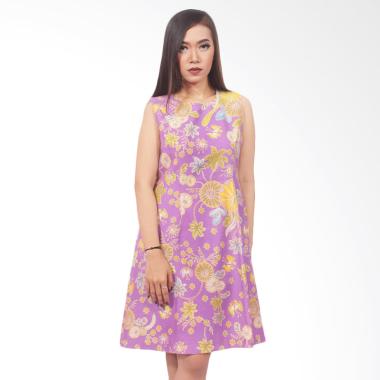 Batik Kusuma Sari ATBM Dobi Dress - Purple Pink