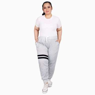 Celana Jogger Training wanita BIG SIZE terbaru - Jfashion Kevilia Jumbo 4L Abu