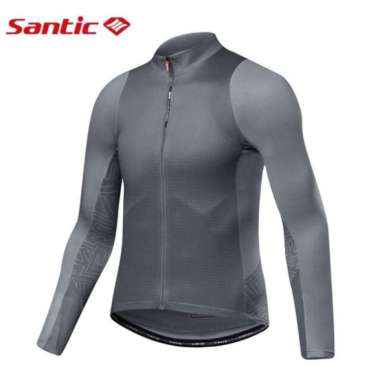 SANTIC WM8C01100 Jersey Sepeda Import RoadBike MTB Long Sleeve XXXL Abu