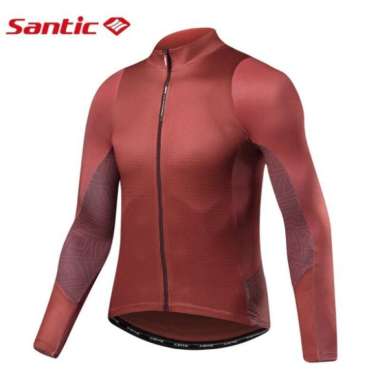 SANTIC WM8C01100 Jersey Sepeda Import RoadBike MTB Long Sleeve XXXL Merah