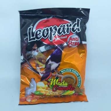 LEOPARD Pakan makanan burung voer madu crumble anti stres untuk ciblek kolibri gelatik pancawarna