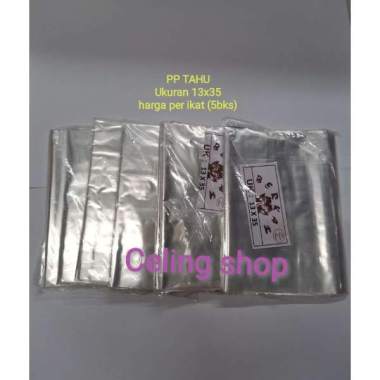 plastik PP TAHU tempe bening tipis 13x35 murah clear