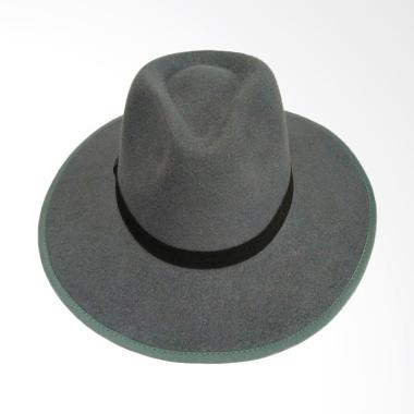 D & D Hat Collection Fedora Panama ... ter Cap Topi Fedora - Abu