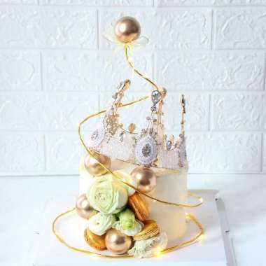 1 PCS Hiasan Natal Kawat kue pohon Natal GOLD