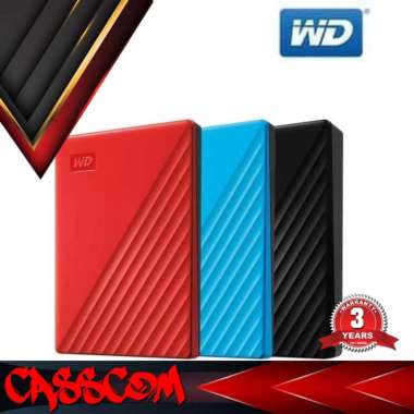 Western Digital Hardisk External WD My Passport 4tb free Pouch HDD Resmi. Hardisk 4tb