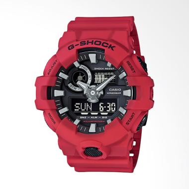 CASIO G-Shock Jam Tangan Pria - Black Red GA-700-4ADR