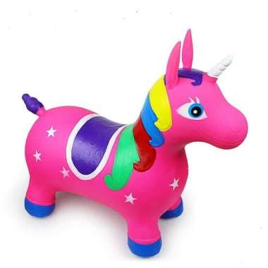 Mainan Anak Kuda Unicorn Kuda Karet Loncat Jumping - Unicorn Pink Fanta