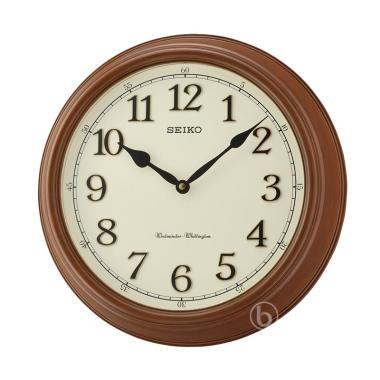 SEIKO QXD214B Westminster Dual Chime Wall Clock Jam Dinding - Brown [37 cm]  Brown