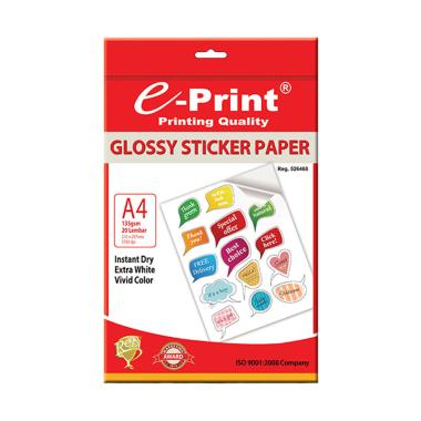 E-Print Stiker Glossy A4 Photo Paper Putih