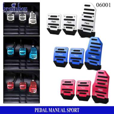 Pedal Gas Mobil Manual Sport Cover Gas Pedal Gas Pedal Rem Pijakan Kaki Kopling Biru