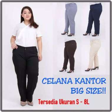 [Size S - 8 L] Celana Kantor Wanita Celana Kerja Guru Dosen Kuliah Formal Bahan Katun JSK Jeans 7L H