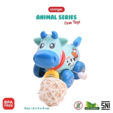 IQ Angel Cow Toys Mainan Bayi Blue
