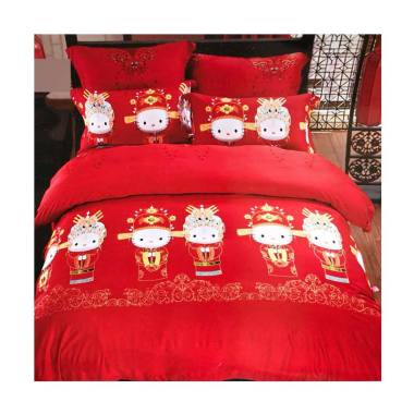 Melia Bedsheet S-0232 Sutra Organic Set Sprei - Red